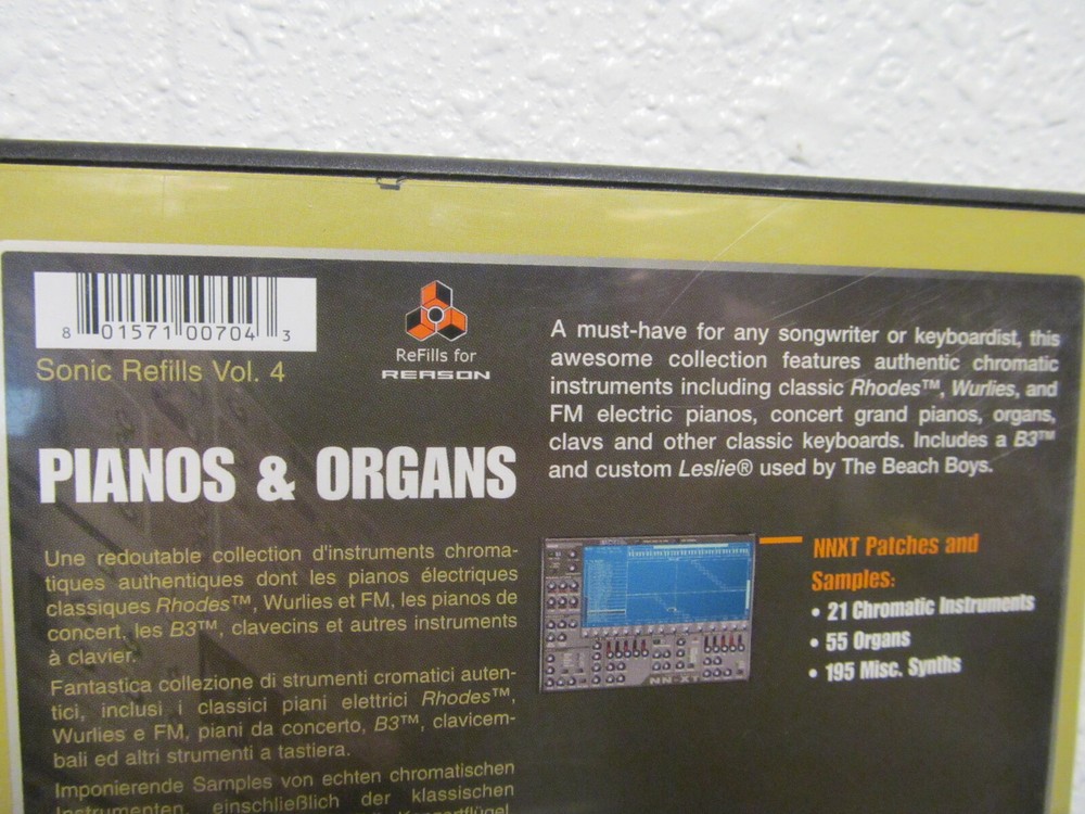 Sonic Refills ~ Volume 4 ( Pianos & Organs ) Windows DVD-ROM