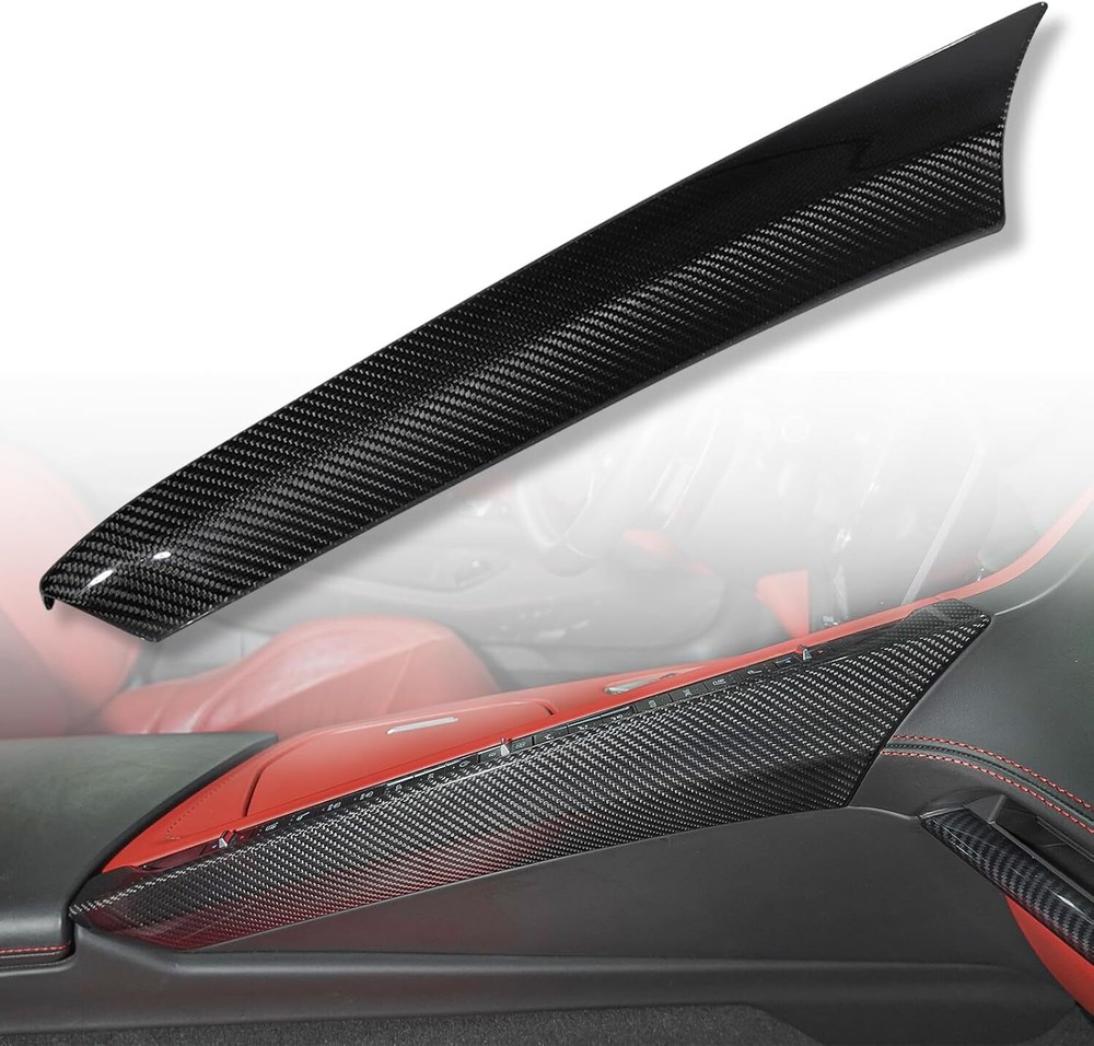 REAL Carbon Fiber Center Console Passenger Side Trim Panel For Corvette C8 2020+