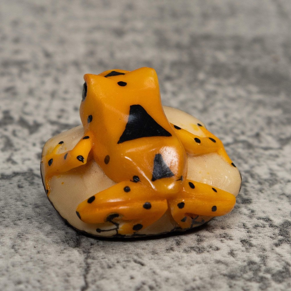 Golden Frog Tagua Carving