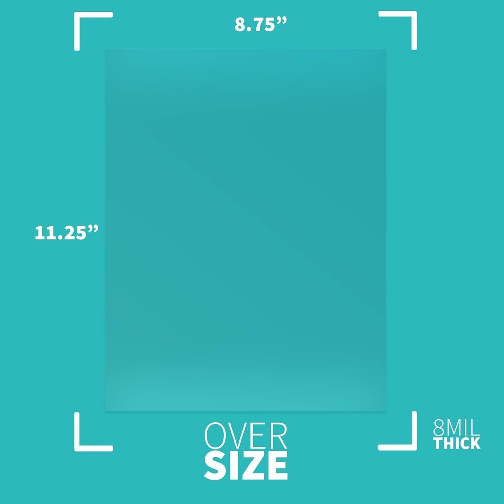 Durable 8 Mil Oversized PVC Binding Presentation Covers - 50 Pack - Unpunched