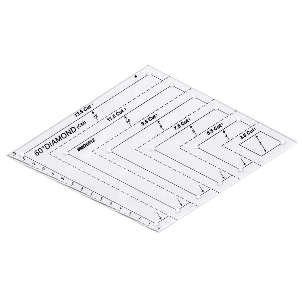 ERIOKK 5Pcs Creative Grids Quilting Templates Set,Drafting Triangles 45 60 De...