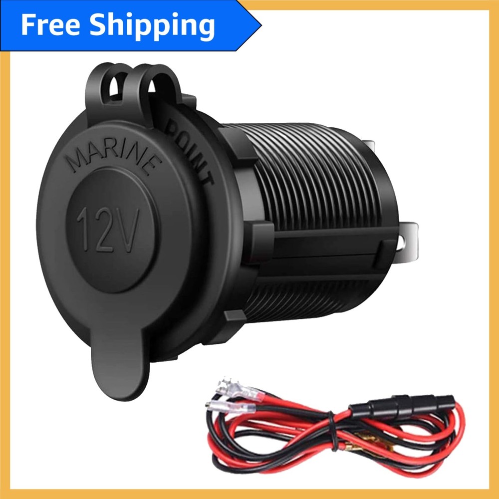 High-Quality 12V Cigarette Lighter Socket with Overload Protection & Long Wire