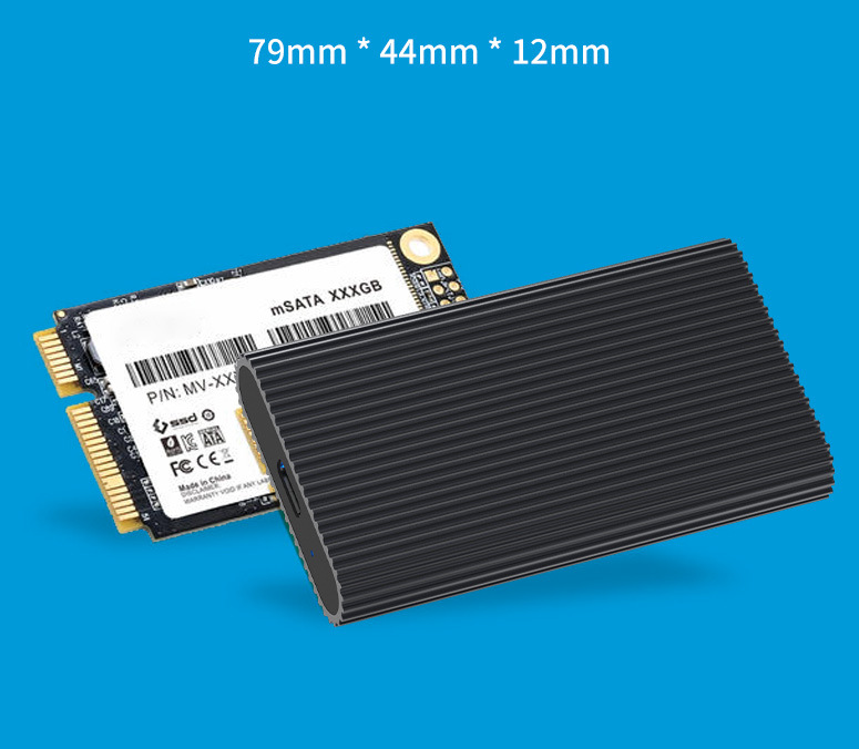 MSATA type-C to USB 3.1 laptop computer solid state SSD mobile hard disk box