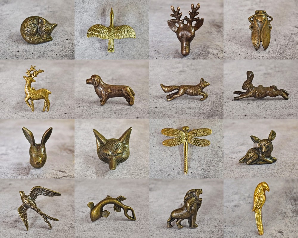 Animal Cabinet Drawer Knobs Handles Antique Bronze Animal Bird Cupboard Knobs