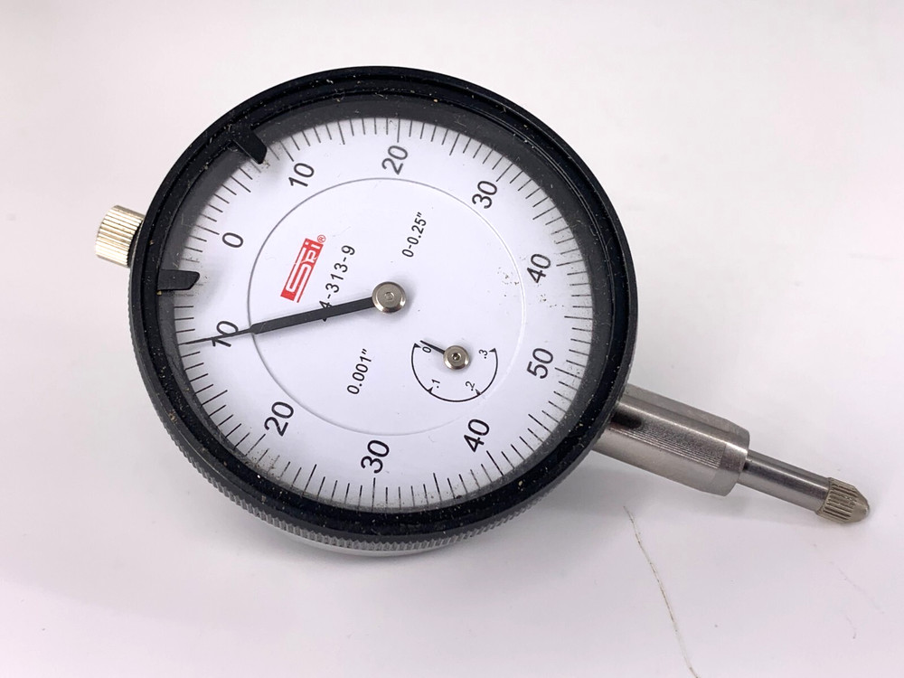 SPI 24-313-9 Dial Indicator .001" 0.25" Range with Mounting Bracket Great Shape