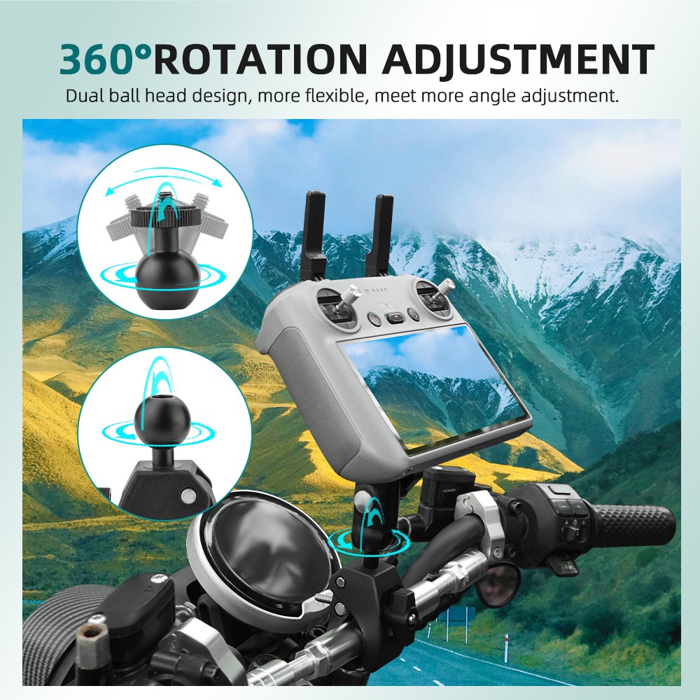 1/4 Expansion Adapter Bracket Riding Mount For DJI RC/RC 2 Remote Controller