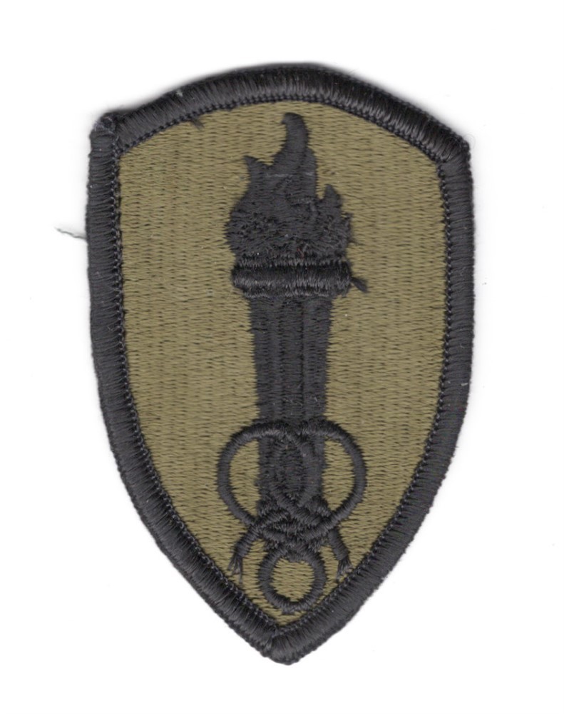 Army Patch:  Administrative Center & School - subdued, merrowed edge