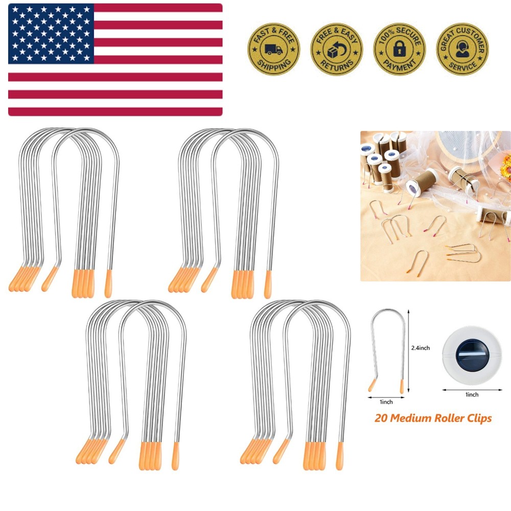 20 Pieces Assorted Hot Roller Clips Replacements, Fits Most Sized Rollers Cur...