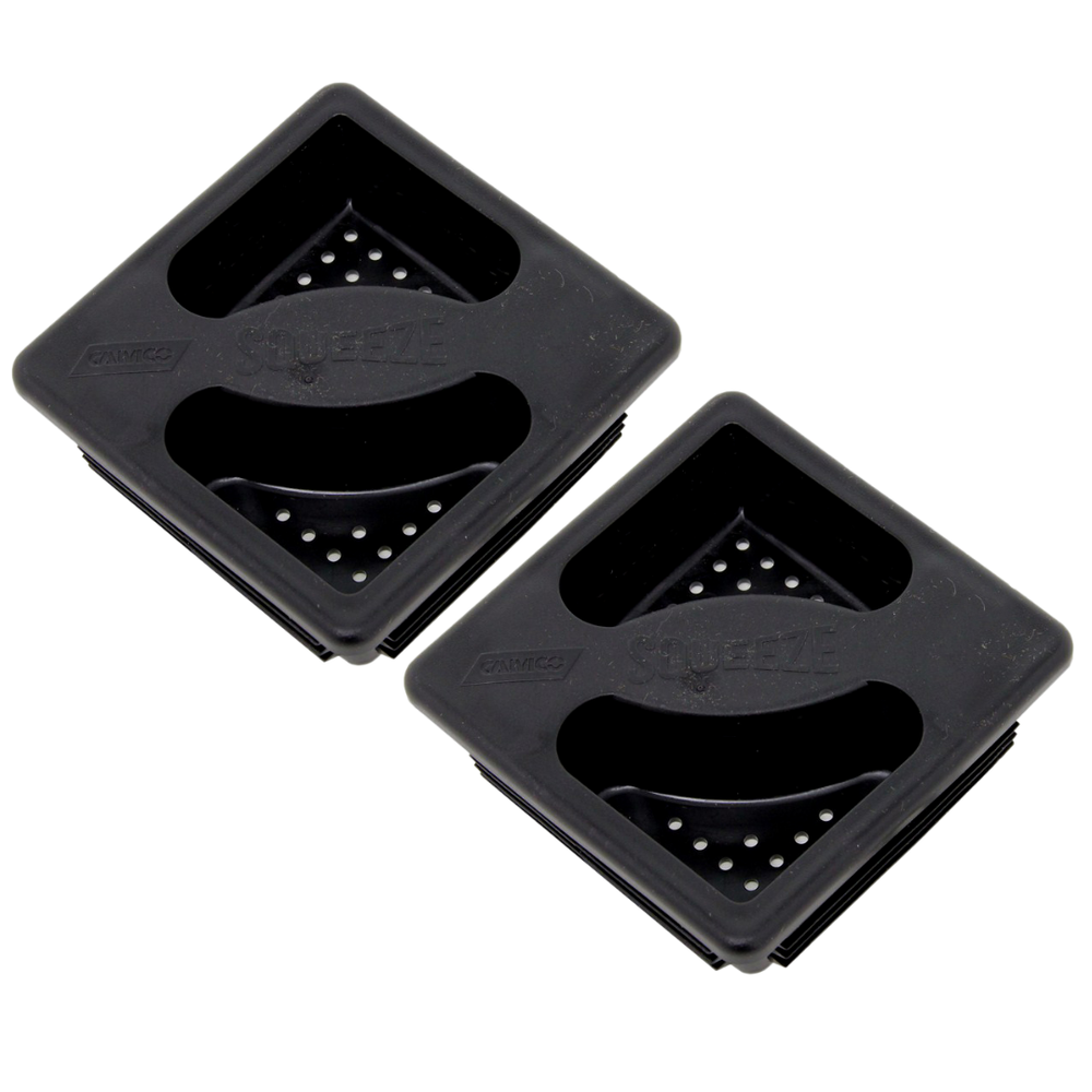 4" Square Bumper Plug End Cap Cover RV Camper Trailer - 2 Pack