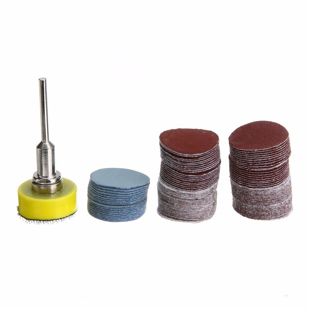100pcs 25mm 100-3000 Grit Mixed Sander Sanding Discs Pads Hook Loop Sandpaper