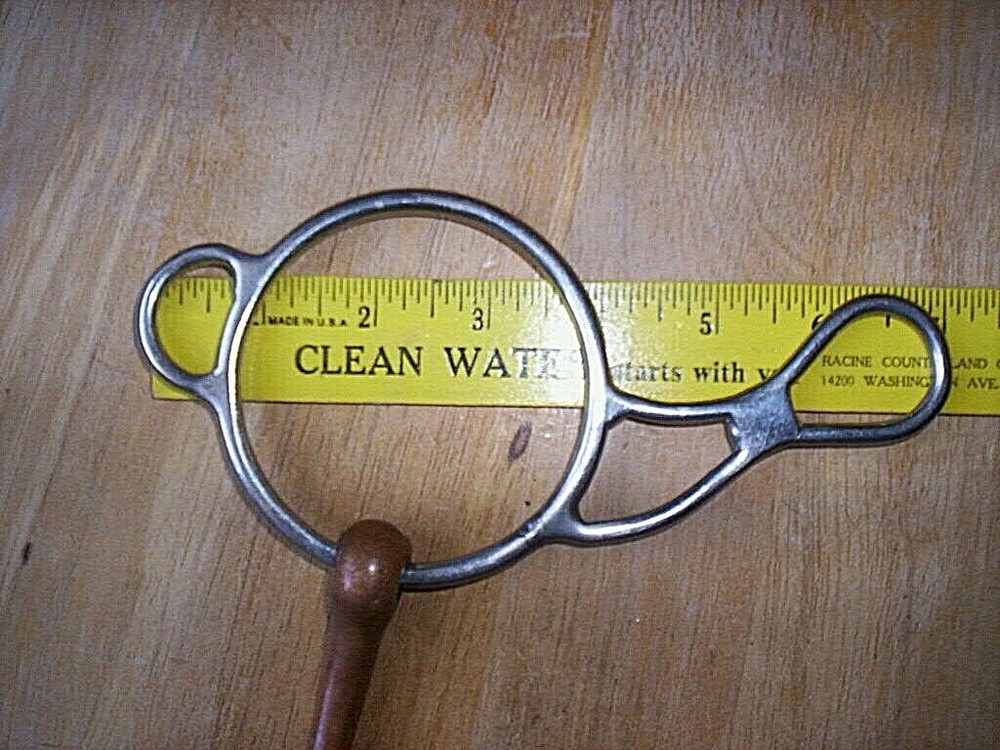Used Stainless Sliding Gag Bit 5" Copper Mouth