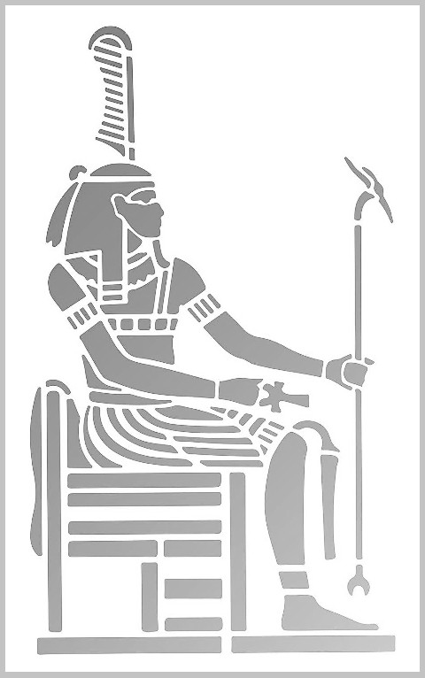 6"x10" Clear Plastic Stencil - Egyptian (ME347)