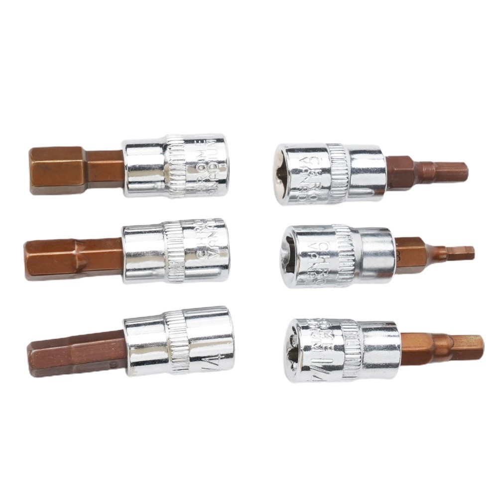 Workshop Equipment 1/4 Inch 6pcs H3-H8 Hex Screw Driver Bits Screwdriver Bit