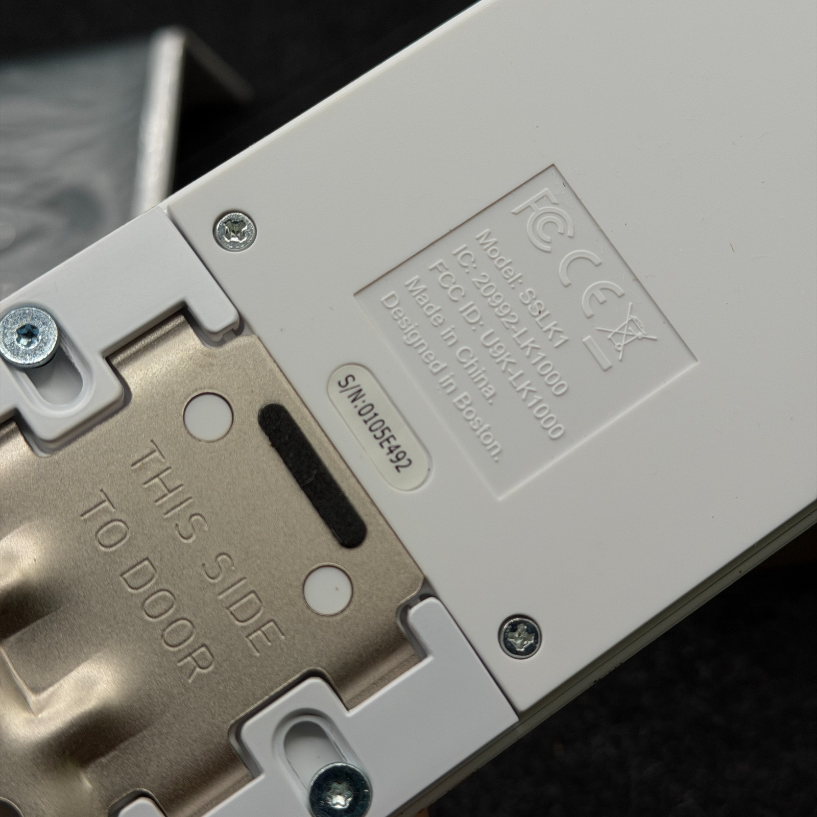 SimpliSafe Smart Door Lock with PIN Keypad (WHITE) w Black Keypad SSLK1