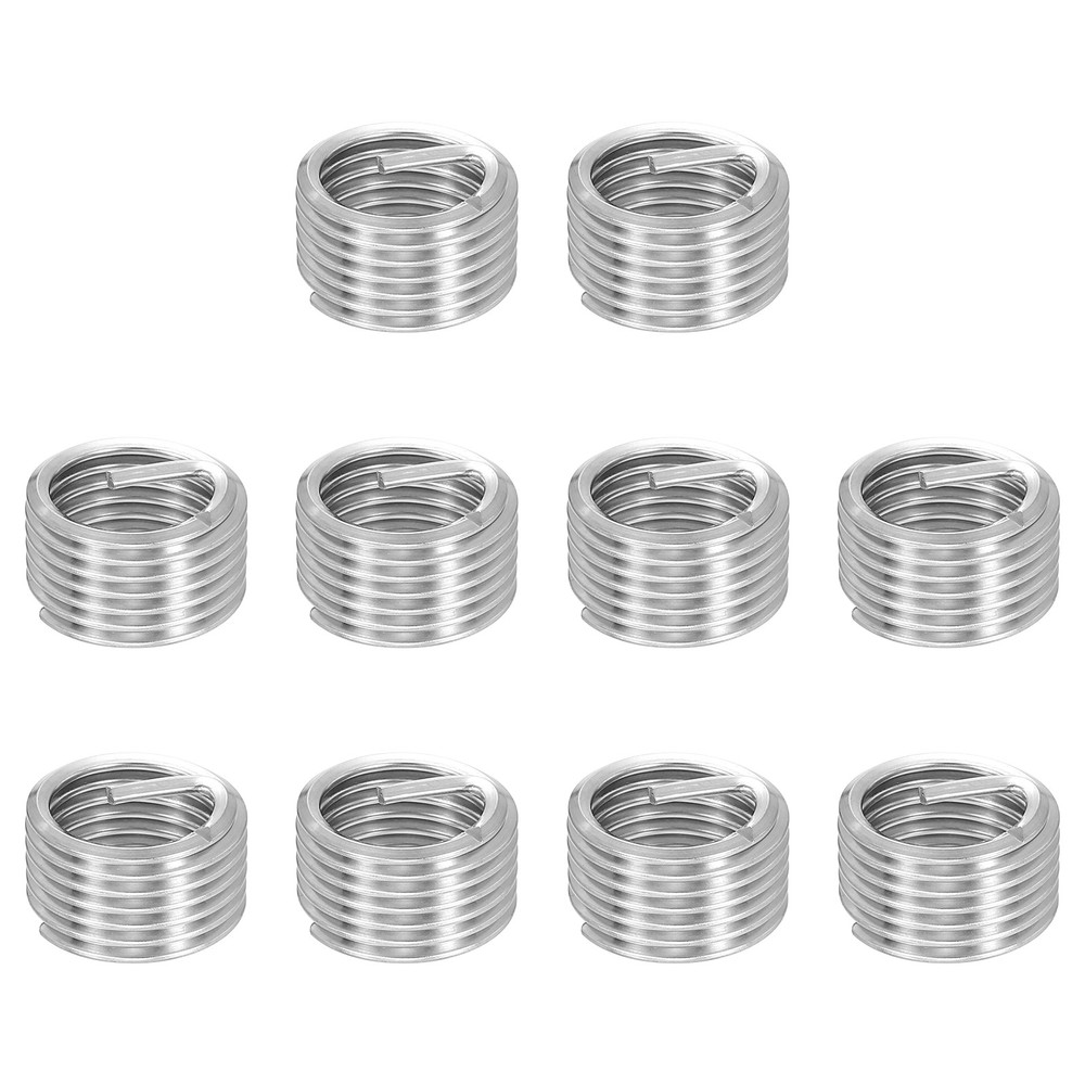 10pcs Wire Thread Inserts M16 x 2 x 1D Metric Helical Threaded Sleeve