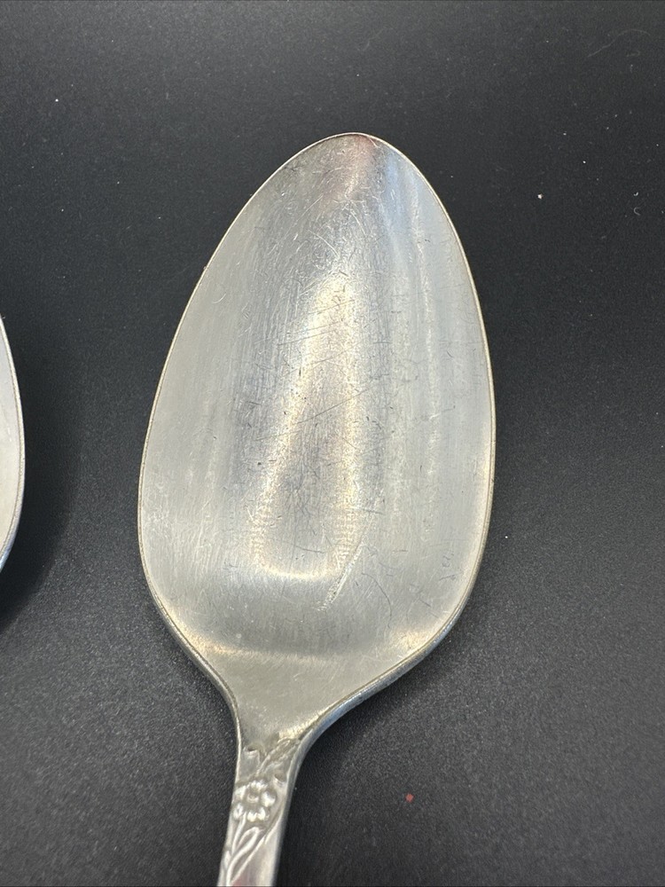 Oneida Community Silver Plate Evening Star 2- Serving Spoons