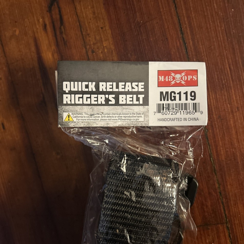 M48 Ops.. Quick Release Riggers Belt…