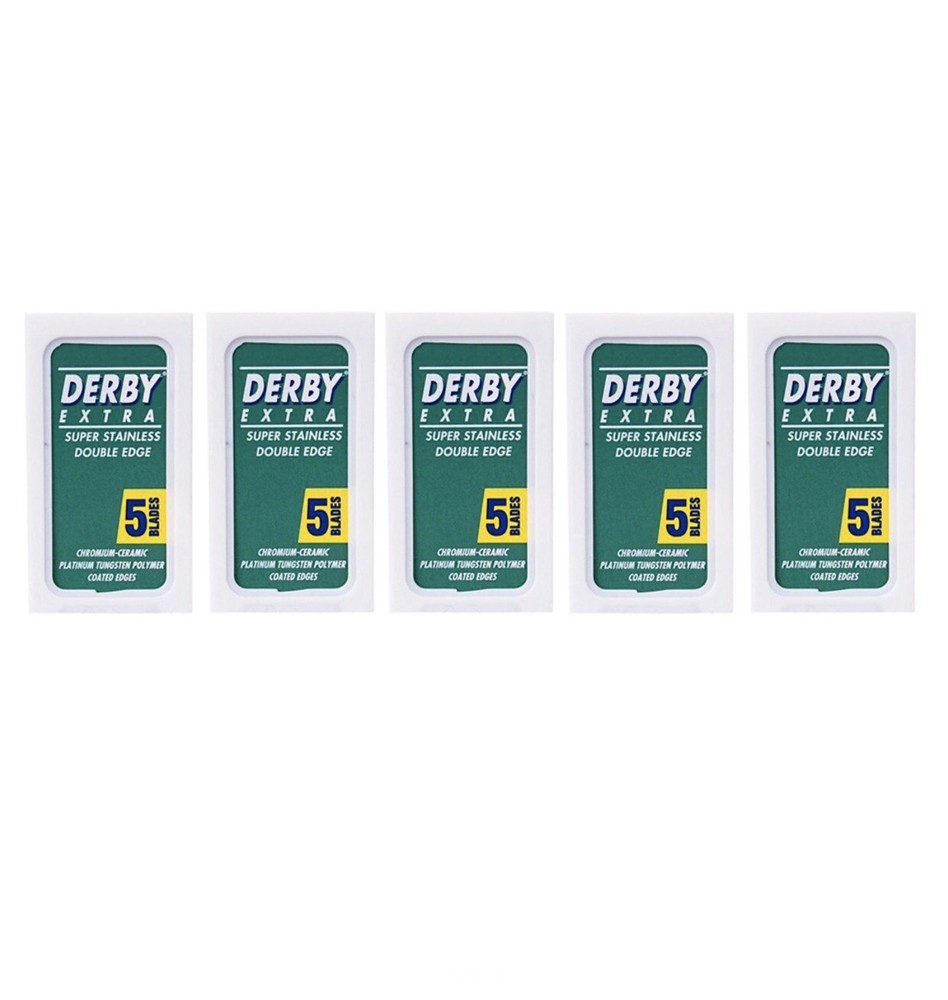 25 DERBY Razor Blades Extra Super Stainless Double Edge Sampler