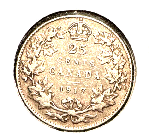 Canada 1917 quarter KM 24 VF light scratch obv (2)
