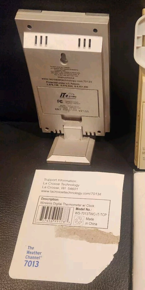 La Crosse Wireless Digital Thermometer w/ Clock WS-7013TWC-IT-TCP
