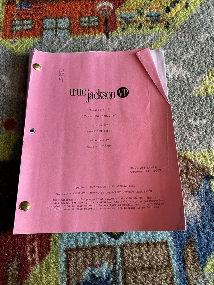 True Jackson Vp S2 Ep 6 Nickelodeon 2010 Original Script Shooting Draft