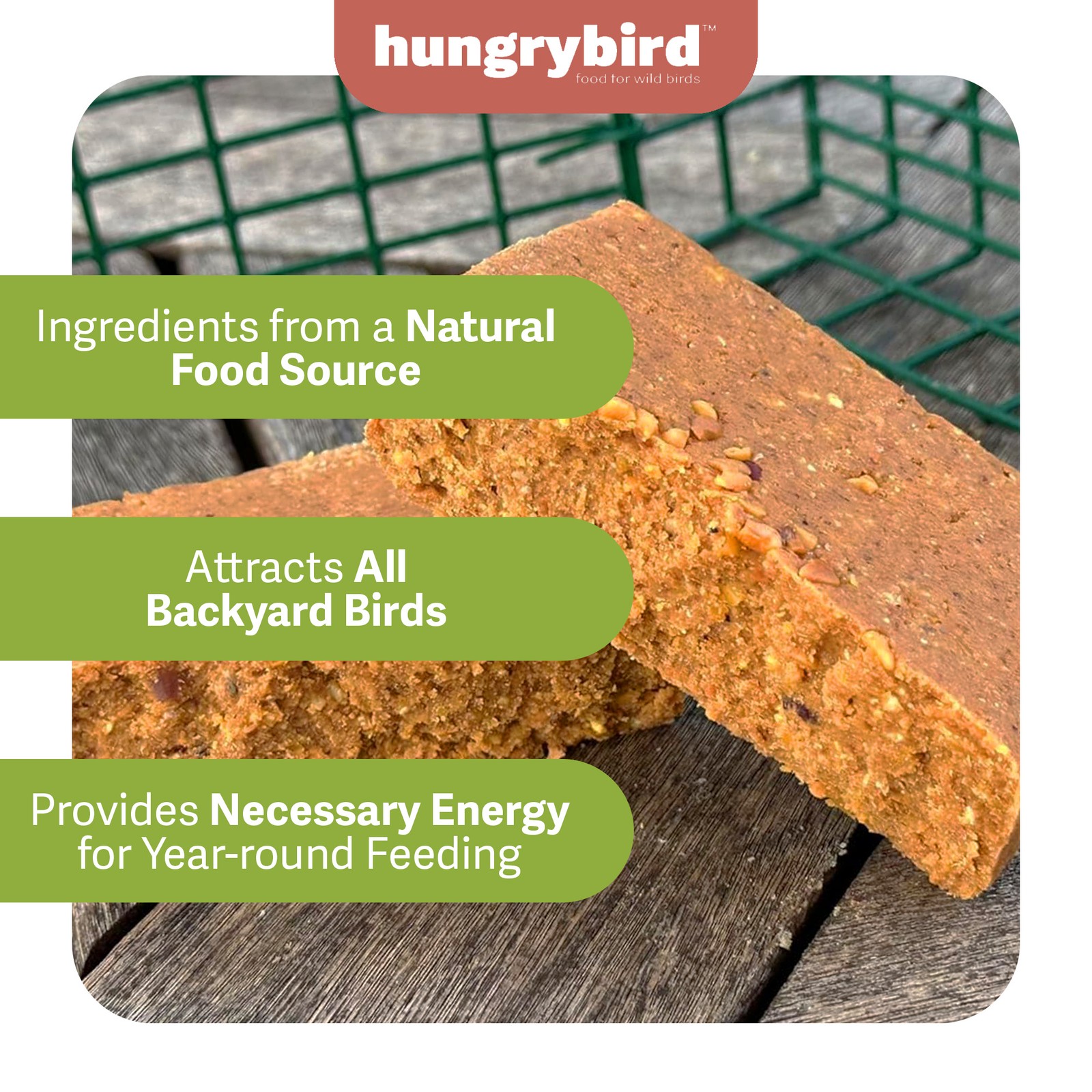 Hungrybird NaturAll Non-GMO, High-Protein Hot Pepper Suet Cake