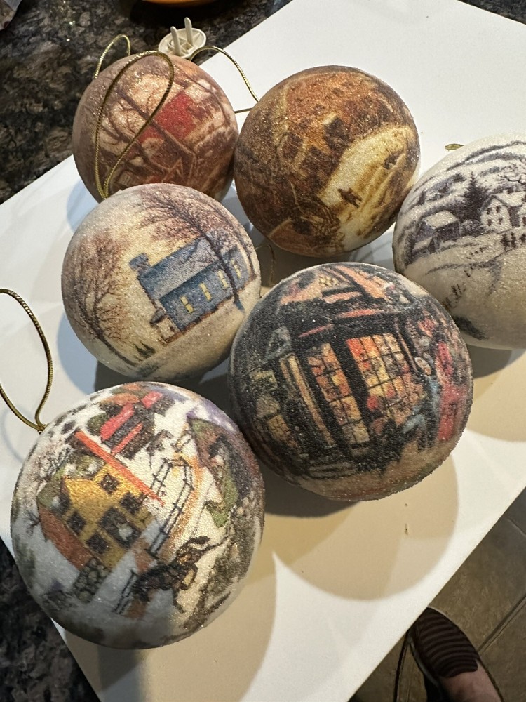 6 Foam Base House Design Ornaments