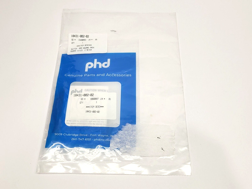 PHD 18431-002-02 Proximity Switch 2m