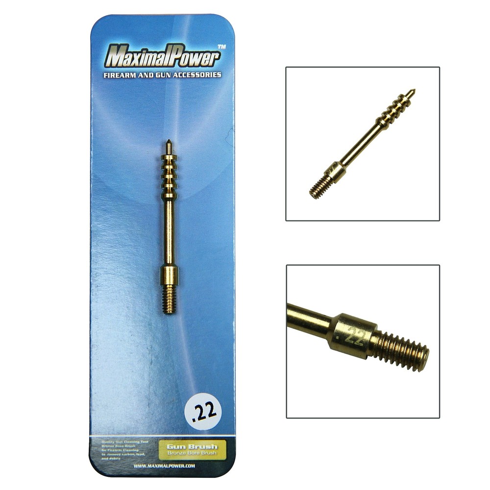 MaximalPower 3PK Firearm Tool Solid Brass Cleaning Jags For Size .22 .30 .357Cal