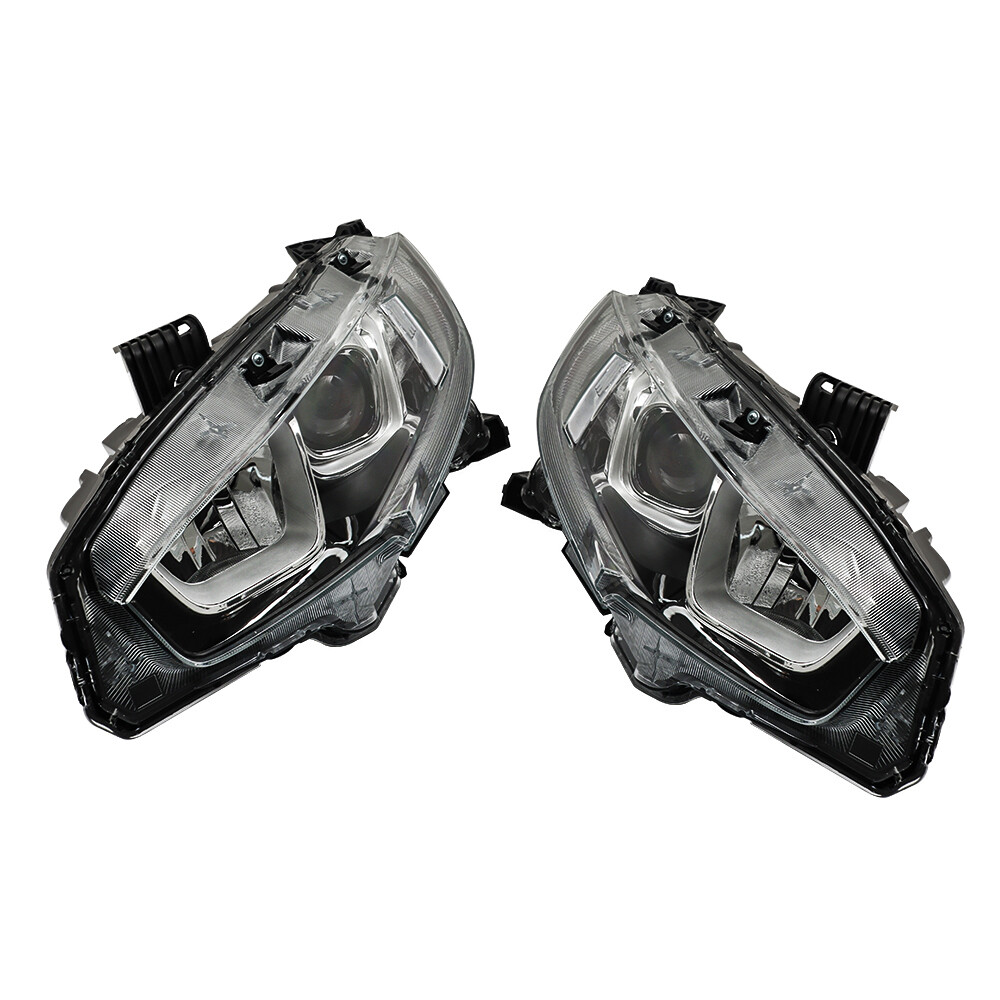 Left+Right For 2016-2020 Honda Civic Halogen Projector Headlights Headlamp Clear