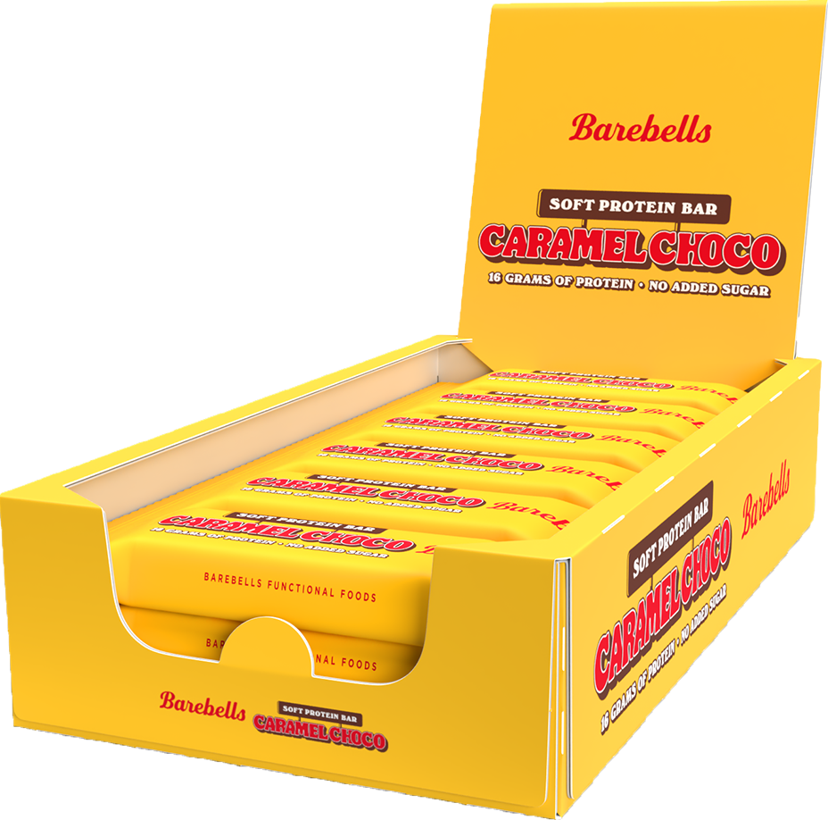 Barebells Soft Protein Bar Caramel Choco 12 Bars Barebell Bars Chocolate