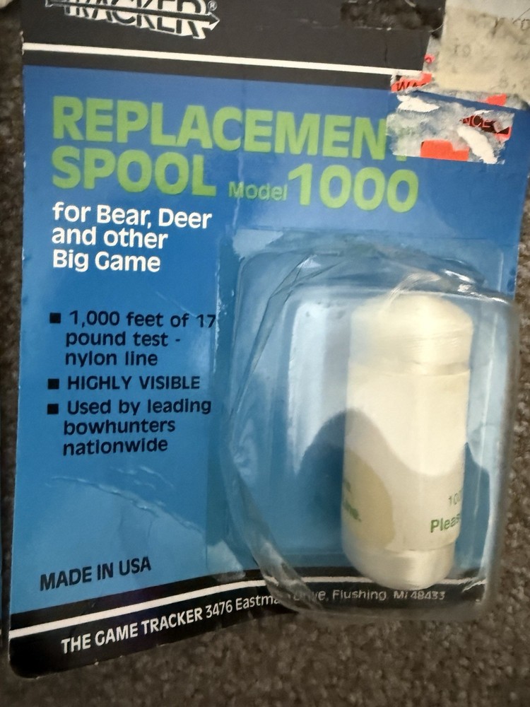 Game Tracker 1000 Unit Spooled Up Plus 2 Additional Spools- New Old Stock
