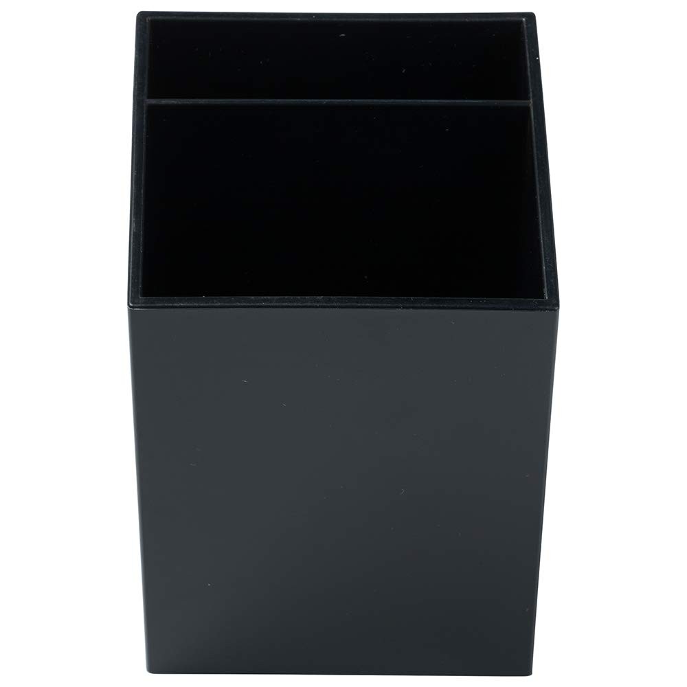 Plastic Pen Holder - Black - Desktop Pencil Cup Sold Individually