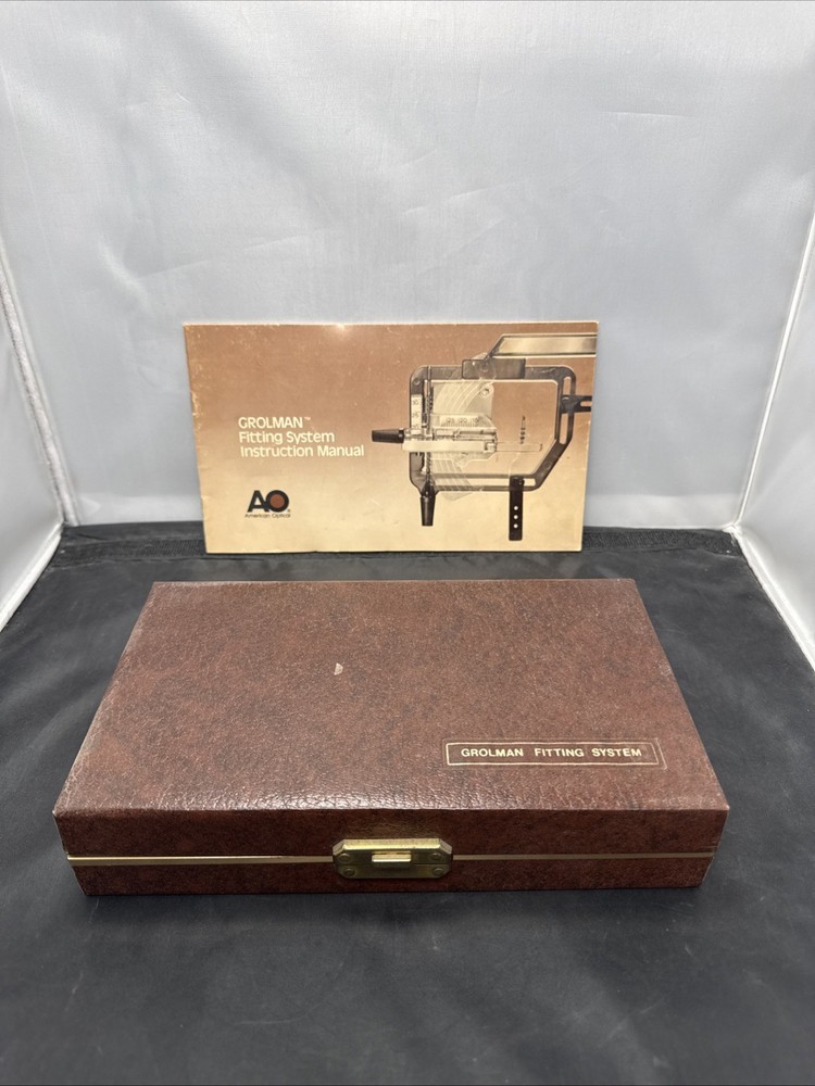 Vintage American Optical Grolman Fitting System Optical Tool with Case & Manual