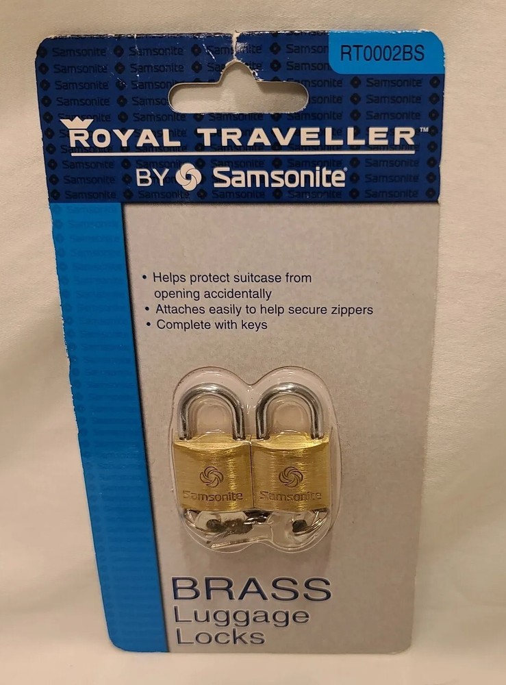 Samsonite Luggage Lock Set Royal Traveller Solid Brass  Mini-Size Bag Protection