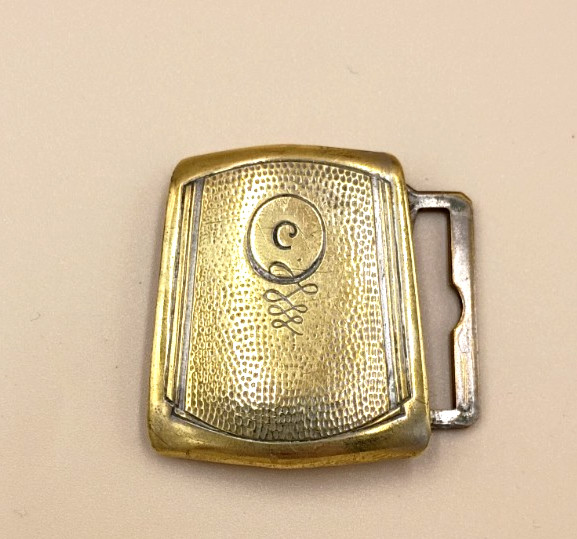 Art Deco Solid Radiogold Belt Buckle