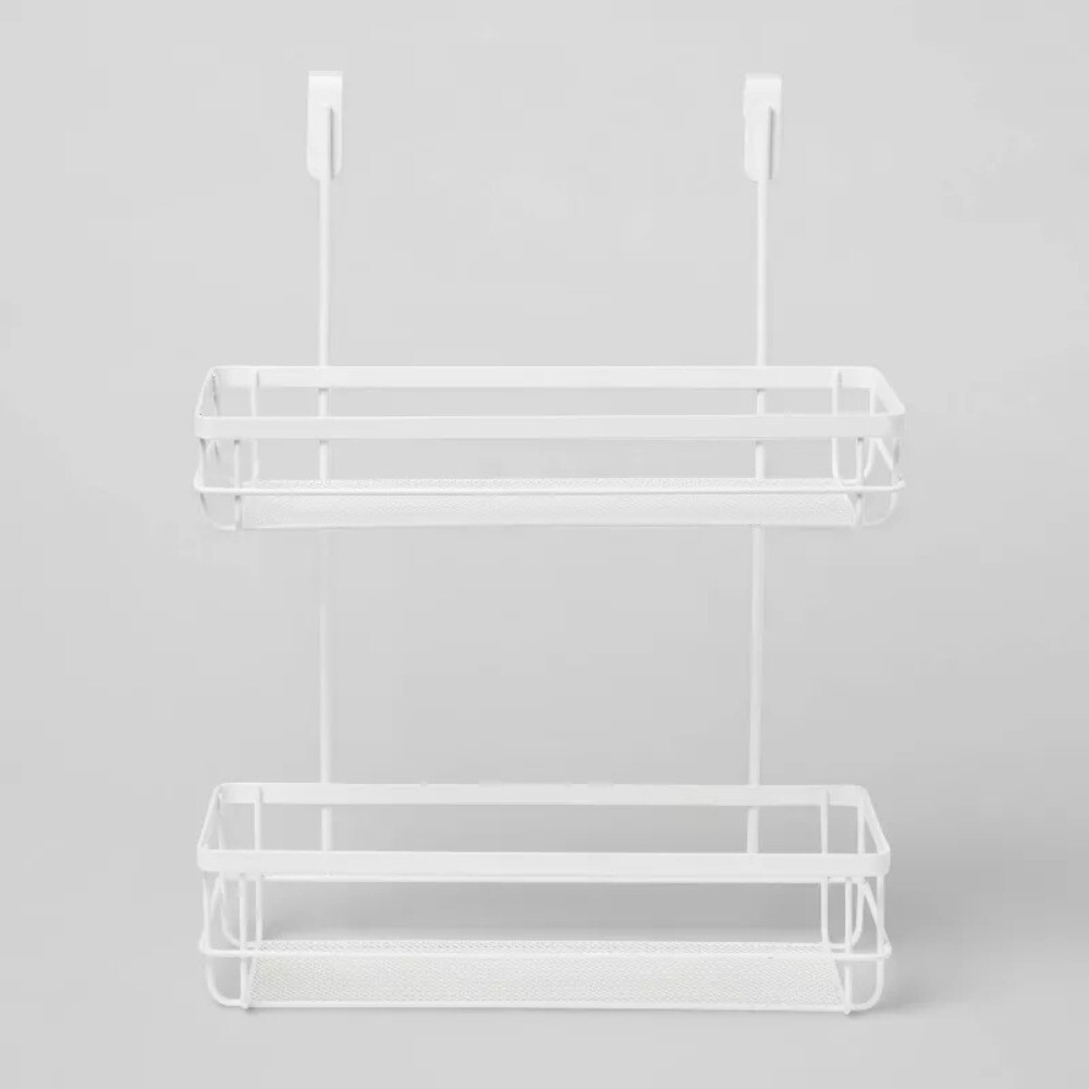 Over the Cabinet Tiered Storage Matte White
