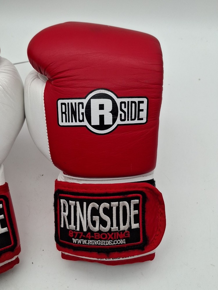 Ringside Super Bag Glove Junior Red White Hook And Loop Boxing Training