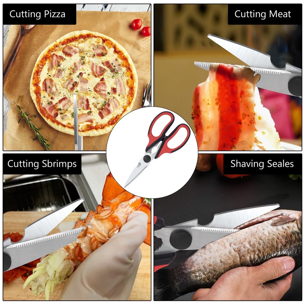 Left Handed Kitchen Scissors, Bailaipor Left Hand Kitchen Poultry Shears Tool...
