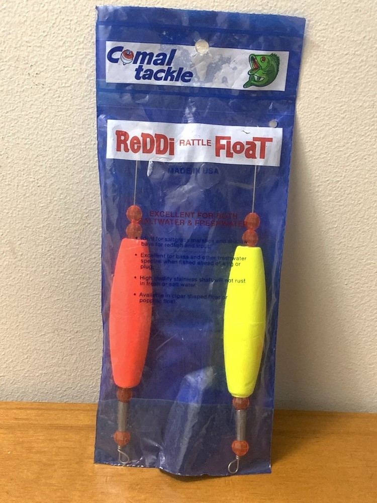 Comal Tackle Weighted Cigar Snap-On Reddi Rattle Float 2pc