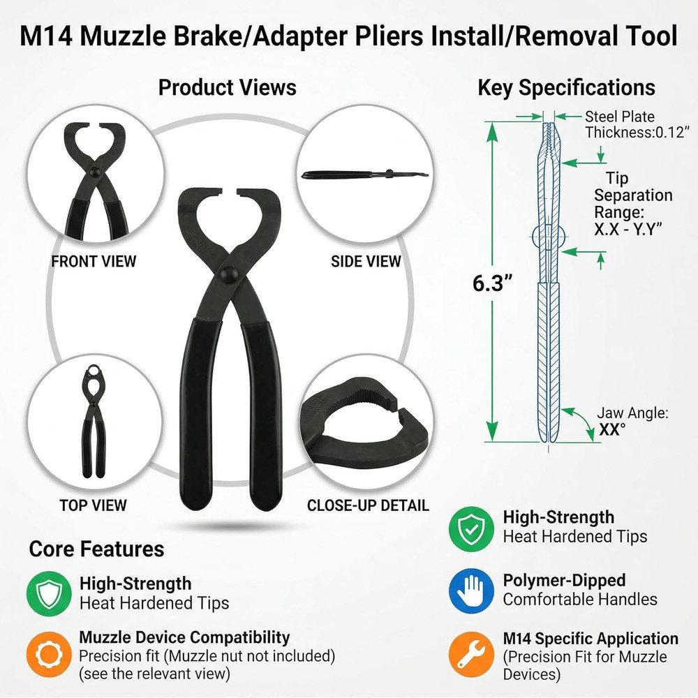 M14/M1A Castle Nut & Muzzle Pliers Tools