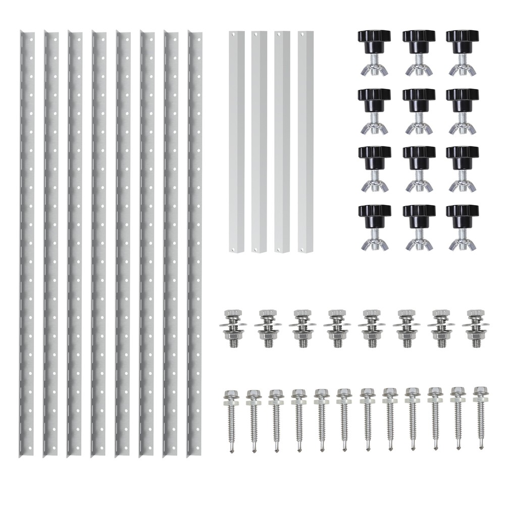 (45/47in）Solar Panel RV Tilt Mount Brackets Roof Flat Surface Adjustable Frame