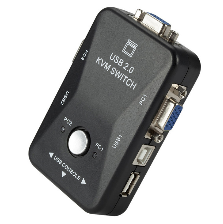 KVM switcher two in one out USB2 port printer sharer KVM computer switcher