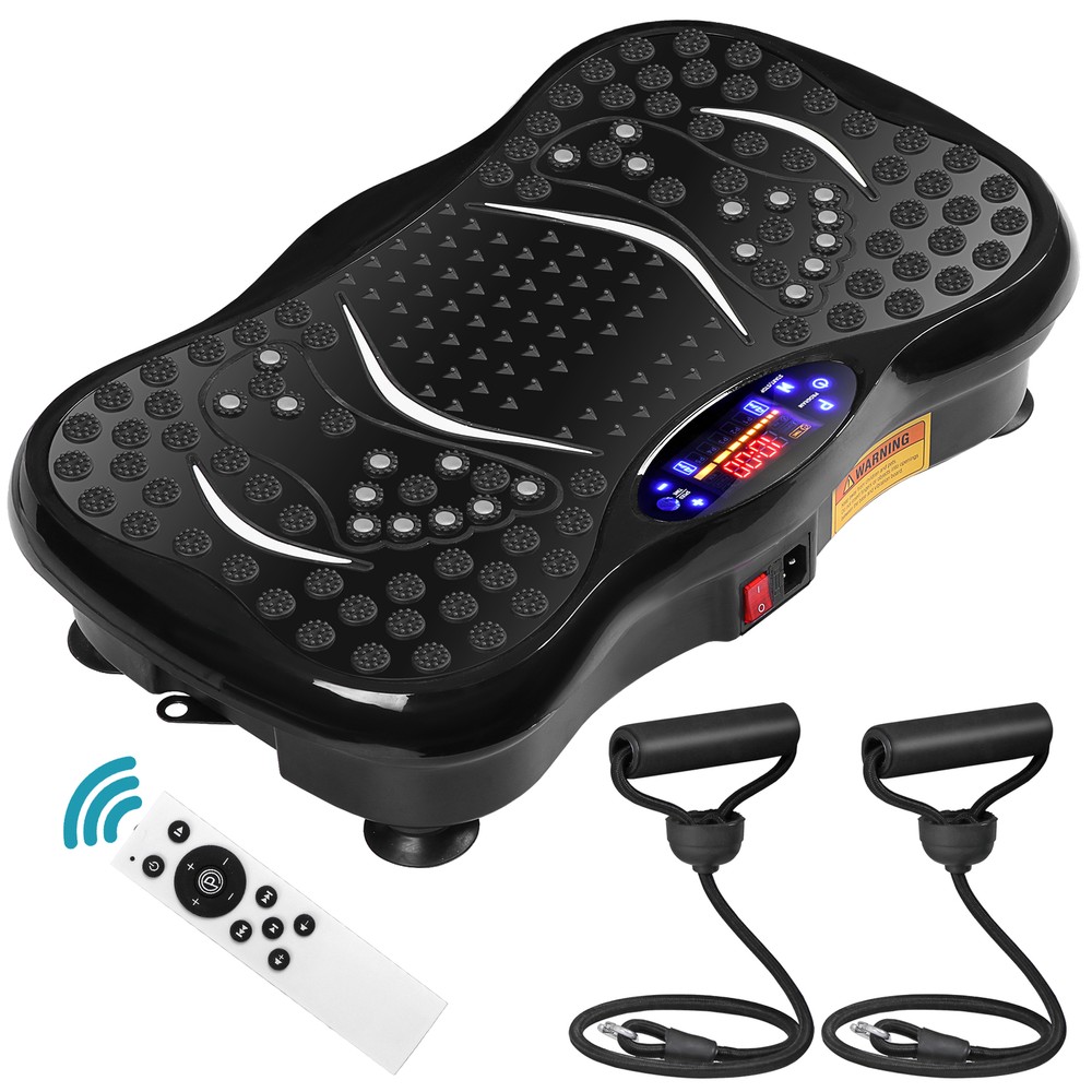 Vibration Plate Exercise Machine Shaking Whole Body Mini Workout Platform Black