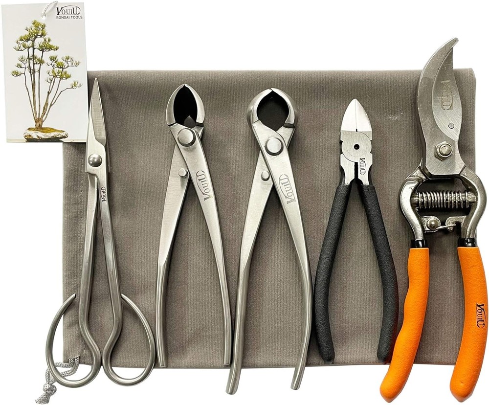 Bonsai Pruning Tool Set - Scissors, Concave Cutter and Wire Cutter Included