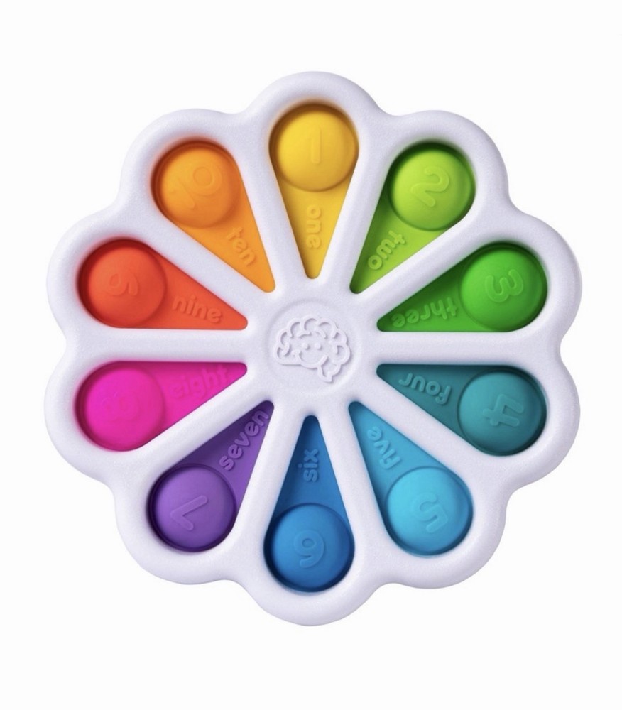 Fat Brain Toy Co Dimpl Digits Sensory Toy Number Learning Popping Fidget Multi