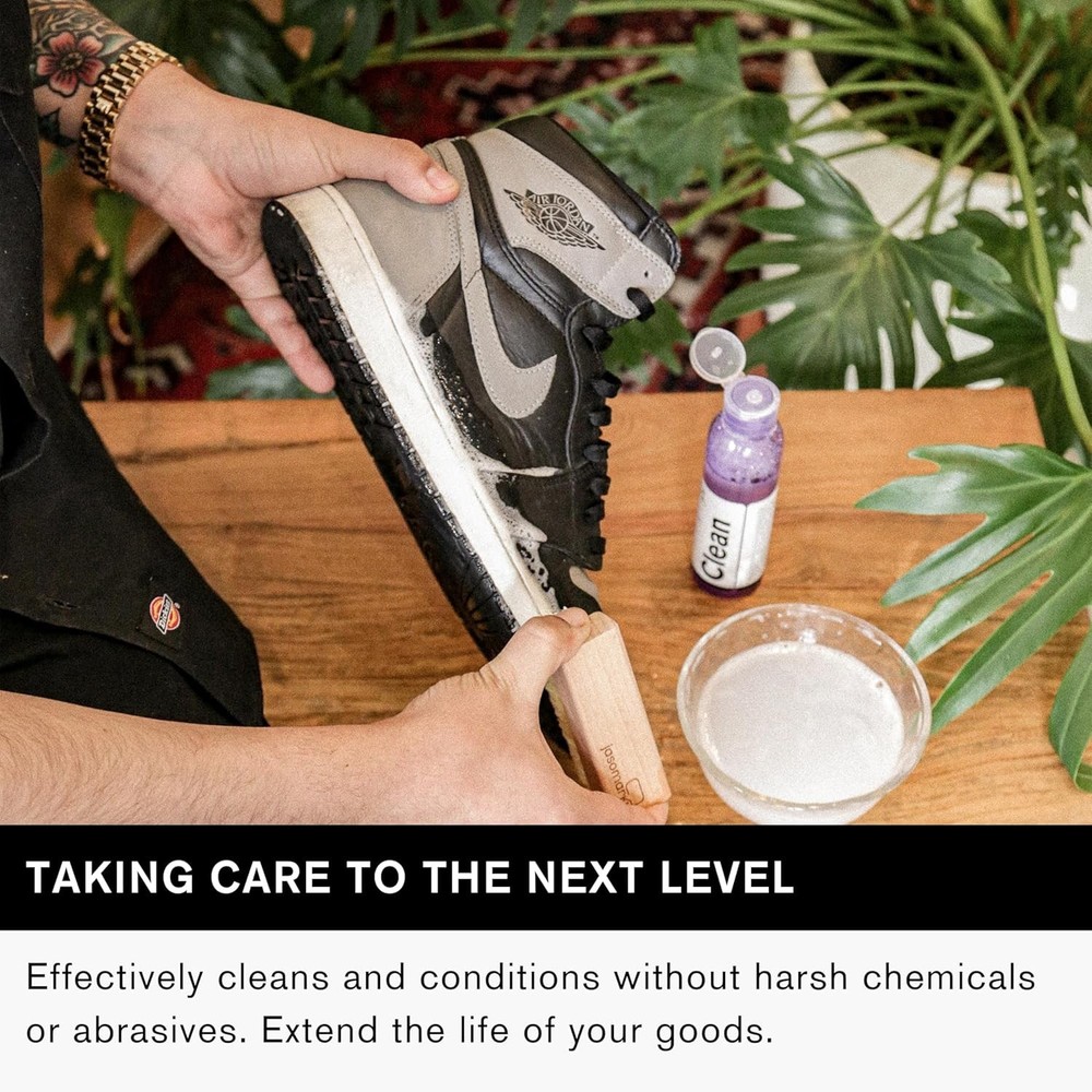 Shoe Cleaning Kit Leather Sneakers Deep Cleaning Solution & Brush Essential