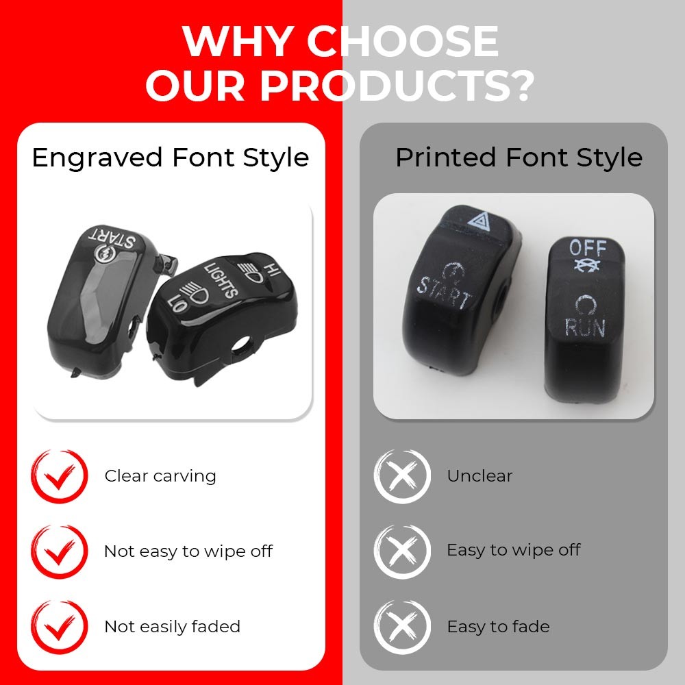 Black Mount Caps Hand Control Switch Button Covers For Harley Touring Road Glide