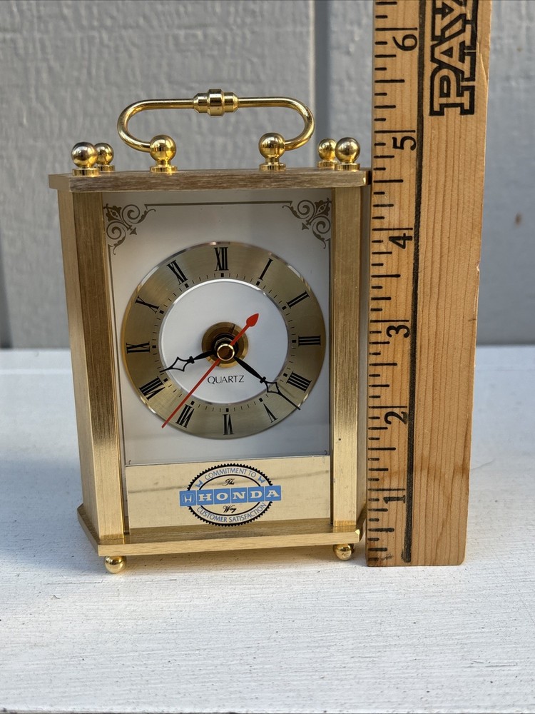 Brass Carriage Clock Honda Employee Desk Clock.