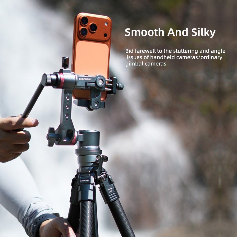 Phone Gimbal Stabilizer Three-Axis Tripod Fluid Head Pan Tilt Head Quick Release